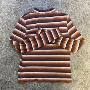 Striped American eagle long sleeve turtle neck